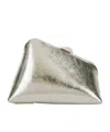 Attico Day Off Metallic Leather Shoulder Bag In Nude