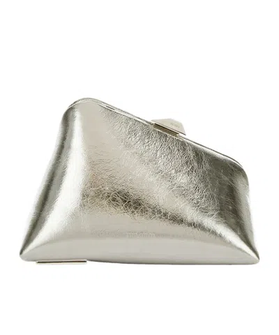 Attico Mini Midnight Leather Clutch Bag In Nude