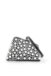 Attico Mini Midnight Mirrored Studs Leather Clutch With Shoulder Strap In Multicolor