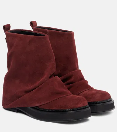 Attico Mini Robin Suede Combat Boots