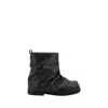 Attico 'mini Robin' Black Ankle Boots With Logo Plaque On The Rear And Pull-tab At The Heel