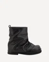 Attico 'mini Robin' Black Ankle Boots With Logo Plaque On The Rear And Pull-tab At The Heel