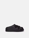 Attico Black Leather Mules In Black