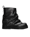 Attico 'mini Robin' Black Ankle Boots With Logo Plaque On The Rear And Pull-tab At The Heel In Black