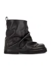 Attico 'mini Robin' Black Ankle Boots With Logo Plaque On The Rear And Pull-tab At The Heel In Black
