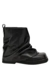 Attico 'mini Robin' Black Ankle Boots With Logo Plaque On The Rear And Pull-tab At The Heel In Black