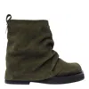 Attico Khaki Mini Robin Combat Boots In Green