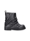 Attico 'mini Robin' Black Ankle Boots With Logo Plaque On The Rear And Pull-tab At The Heel In Black  