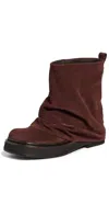Attico Mini Robin Combat Boots Brown