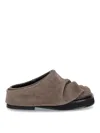 Attico 'square Toe Suede Finish Flat Sole Loafers' In Gris