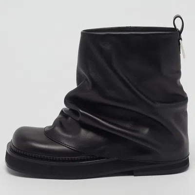 Pre-owned Attico Mini Robin Size 38 Black Leather Ankle Boots