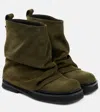 Attico Khaki Mini Robin Combat Boots In Green