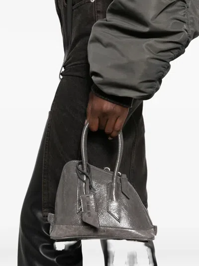 Attico Mini Sant Ambroeus Patent-leather Tote Bag In Red