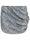 Attico Silver Mini Skirt