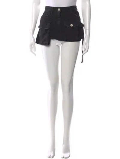 Pre-owned Attico Mini Skirt In Black