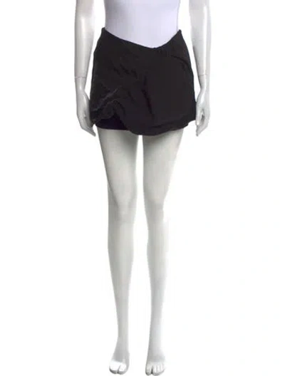 Pre-owned Attico Mini Skirt In Black