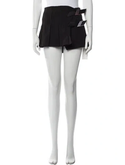 Pre-owned Attico Mini Skirt In Black