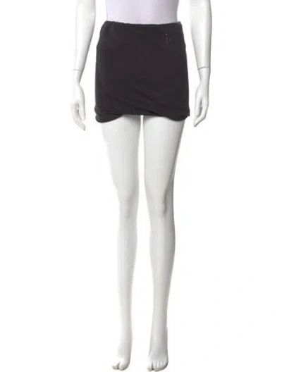 Pre-owned Attico Mini Skirt In Black