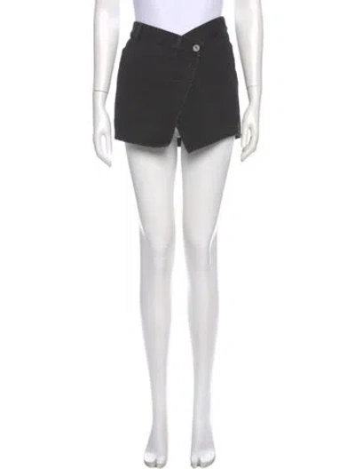Pre-owned Attico Mini Skirt In Black