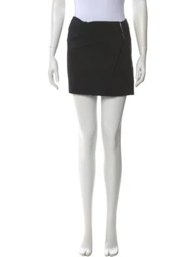 Pre-owned Attico Mini Skirt In Black