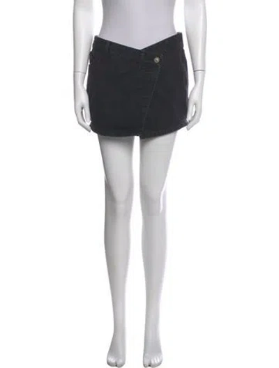 Pre-owned Attico Mini Skirt In Black
