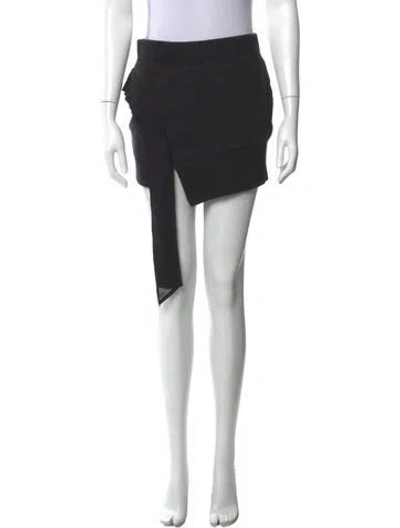 Pre-owned Attico Mini Skirt In Black