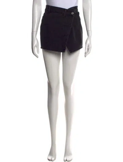 Pre-owned Attico Mini Skirt In Black