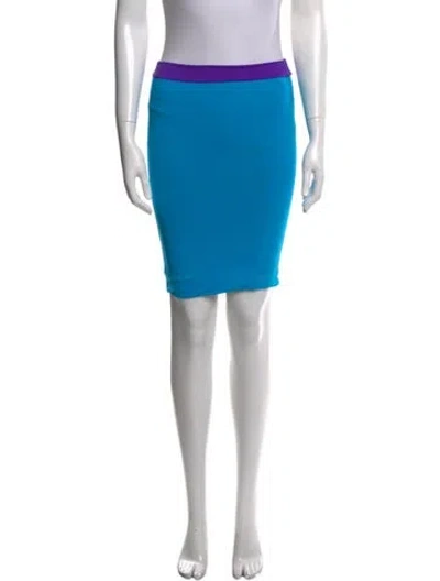 Pre-owned Attico Mini Skirt In Blue