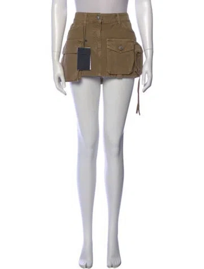 Pre-owned Attico Mini Skirt In Blue