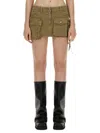 Attico Fay Denim Cargo Miniskirt