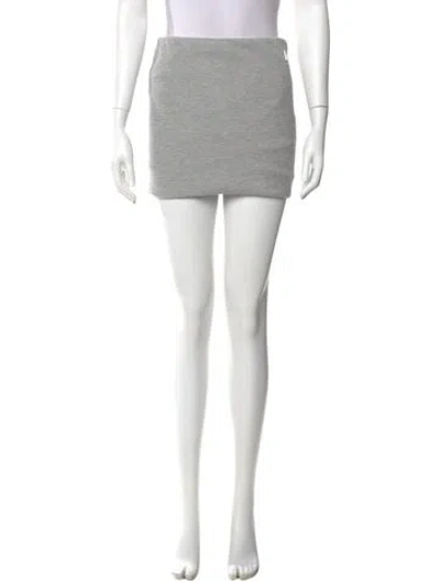 Pre-owned Attico Mini Skirt In Gray