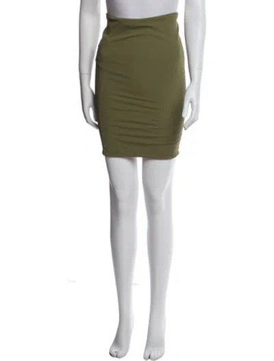 Pre-owned Attico Mini Skirt In Green
