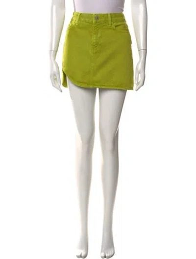 Pre-owned Attico Mini Skirt In Green
