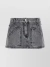 Attico Multi-pocket Denim Mini Skirt