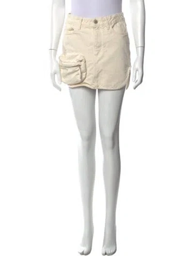 Pre-owned Attico Mini Skirt In Neutral