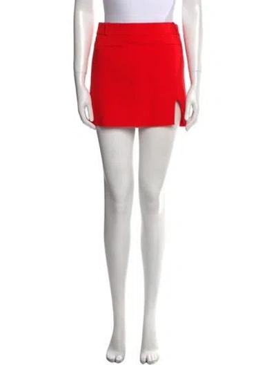 Pre-owned Attico Mini Skirt In Red