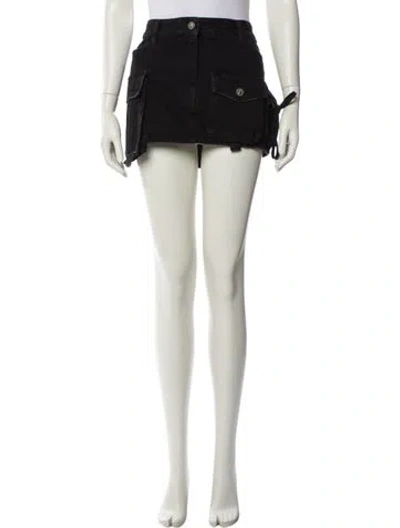Pre-owned Attico Mini Skirt W/ Tags In Black