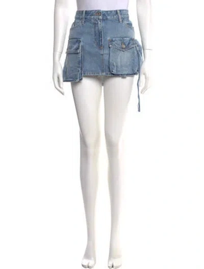Pre-owned Attico Mini Skirt W/ Tags In Blue