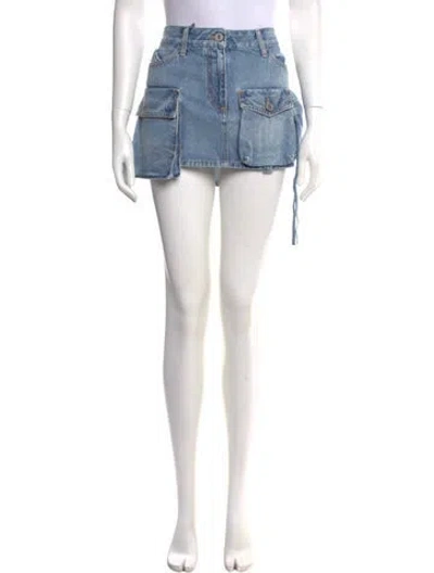 Pre-owned Attico Mini Skirt W/ Tags In Blue