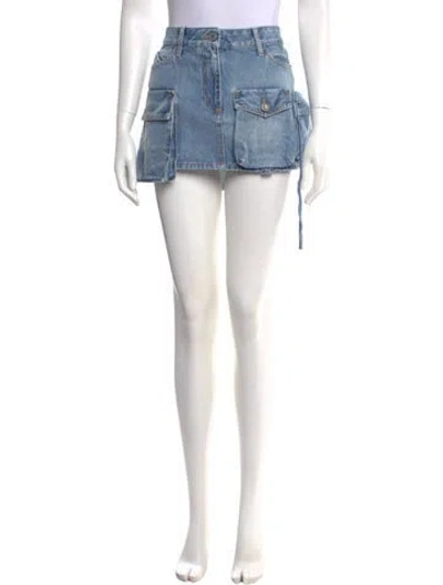 Pre-owned Attico Mini Skirt W/ Tags In Blue