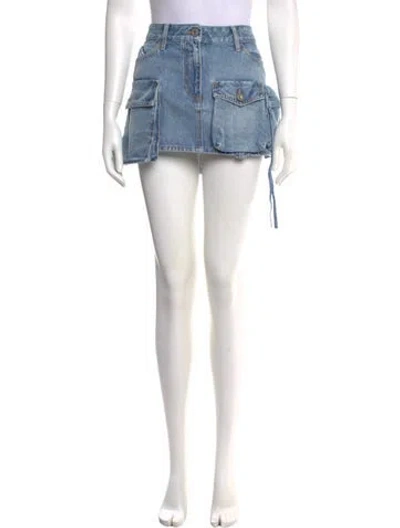 Pre-owned Attico Mini Skirt W/ Tags In Blue
