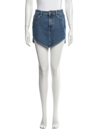 Pre-owned Attico Mini Skirt W/ Tags In Blue