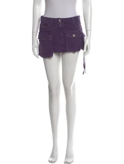 Pre-owned Attico Mini Skirt W/ Tags In Purple