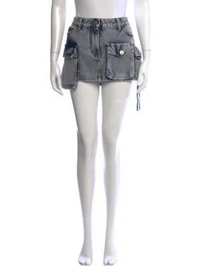 Pre-owned Attico Mini Skirt In White