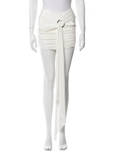 Pre-owned Attico Mini Skirt In White