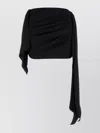 Attico Minigonna In Crepe Nero Donna In Black
