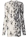 Attico Minikleid Mit Abstraktem Print In Weiss