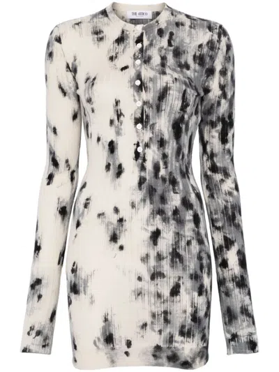 ATTICO MINIKLEID MIT ABSTRAKTEM PRINT