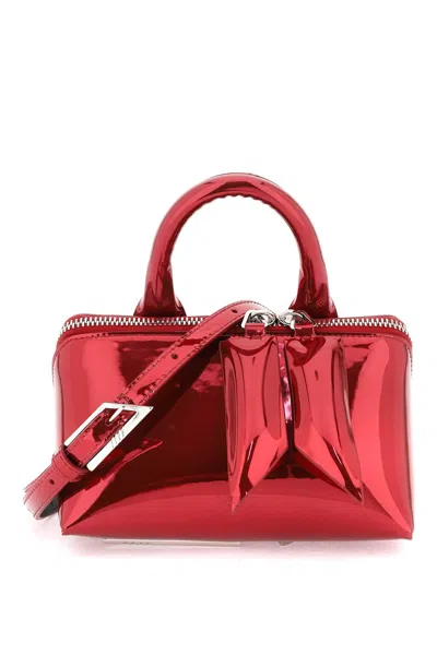 Attico Mirror-effect Friday Mini Handbag For Women In Red