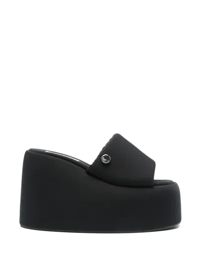 Attico Mochi Platform Sandals In Black